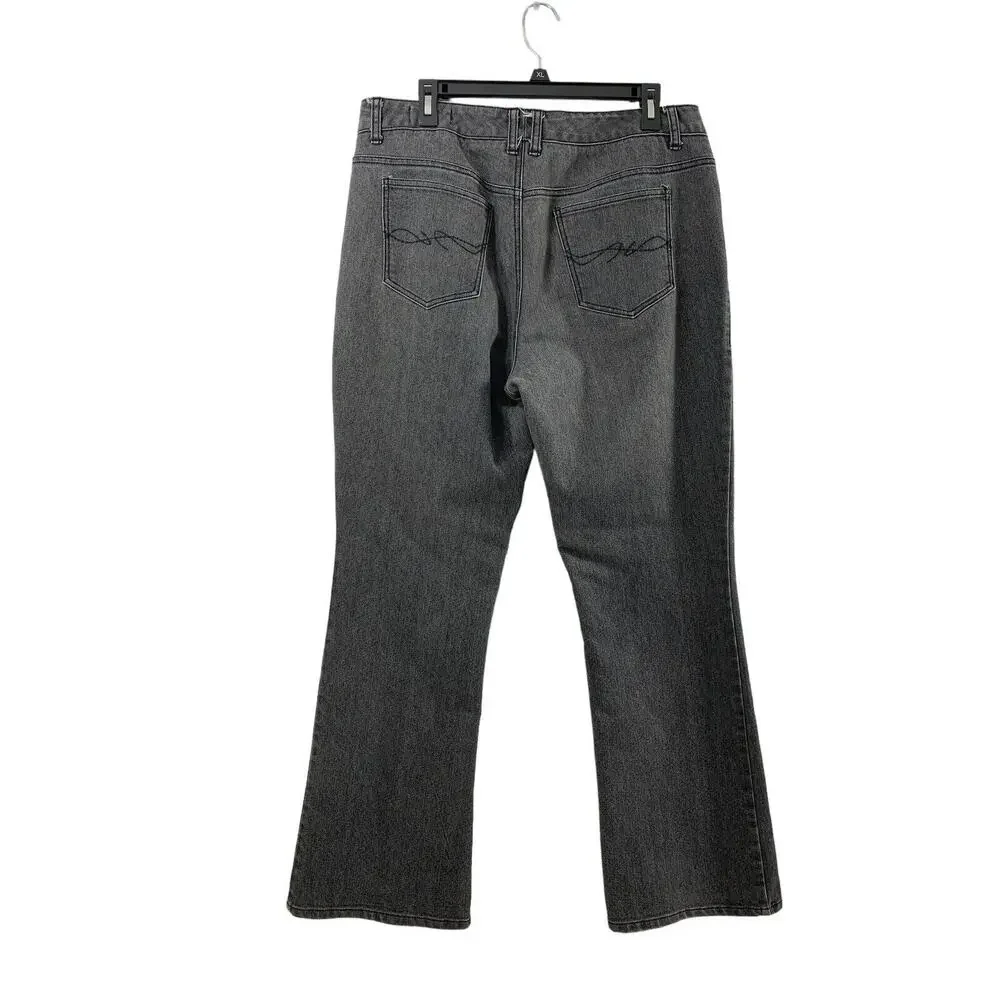 Tommy Hilfiger Jeans Womens Size 14 American Hope Bootcut Light Wash Black Denim